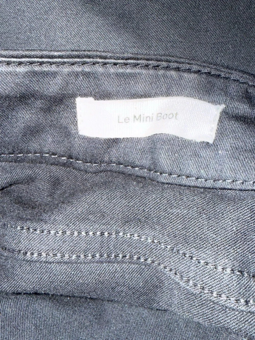 FRAME Le Mini Boot Noir Coated Jeans Black High Rise Stretch Women’s 32 - Picture 8 of 11